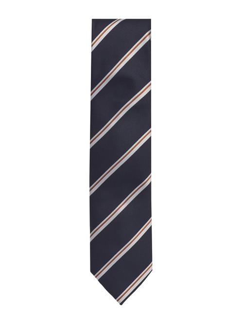 Polyester Tie With Stripe 7 Cmpolyester Tie With Stripe 7 Cm Lindbergh Black Navy