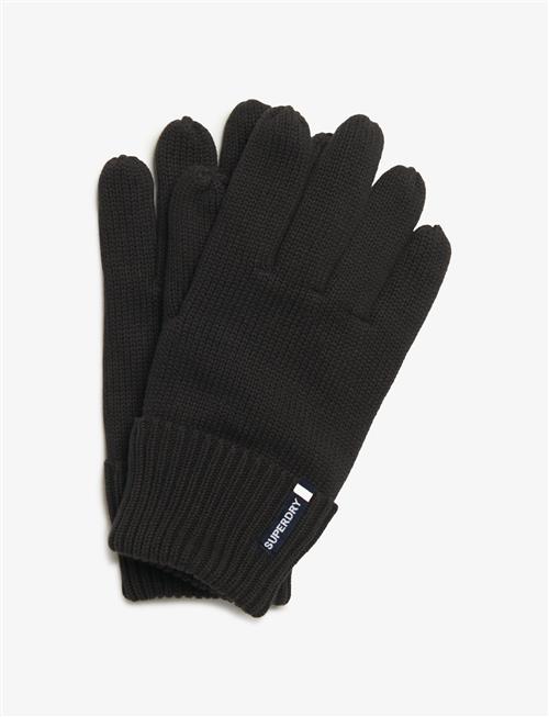 Essential Logo Knitted Gloves Superdry Black