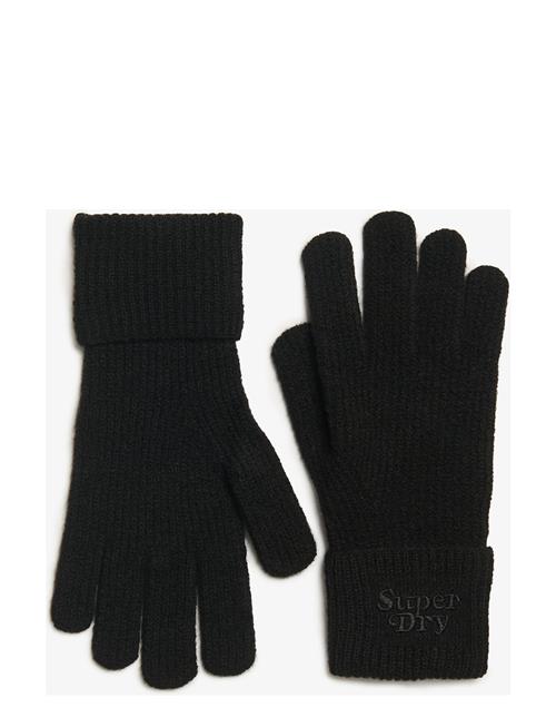 Soft Rib Knit Gloves Superdry Black