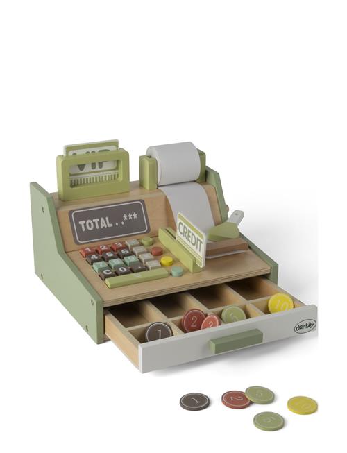 Dantoy Cash Register Wood In Gift Box 33 Parts Dantoy Patterned