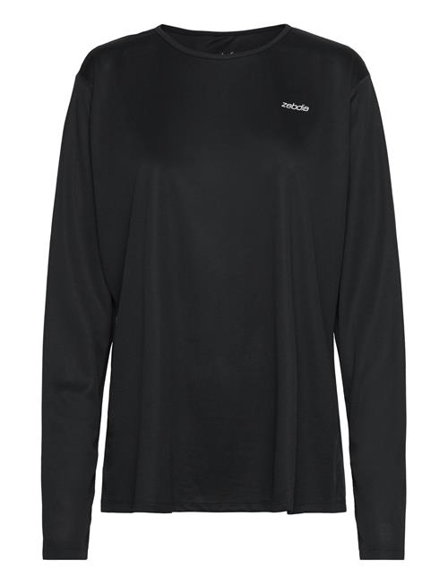 Se ZEBDIA Women L/S Sports Tee ZEBDIA Black ved Booztlet