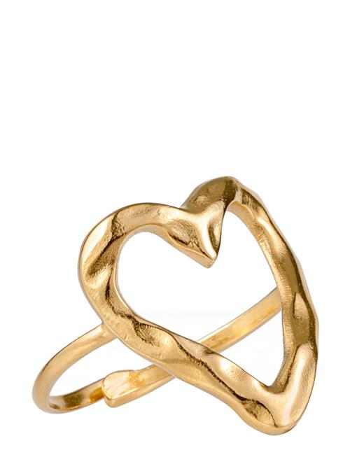 By Jolima Open Heart Adjustable Ring By Jolima Gold