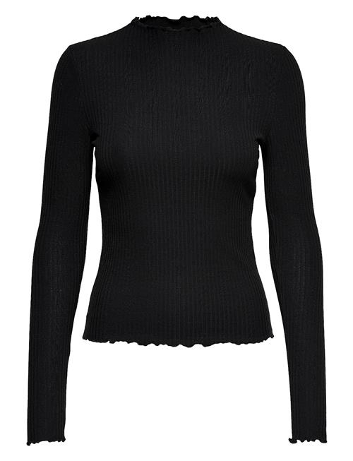 Se Onlemma L/S High Neck Top Jrs ONLY Black ved Booztlet