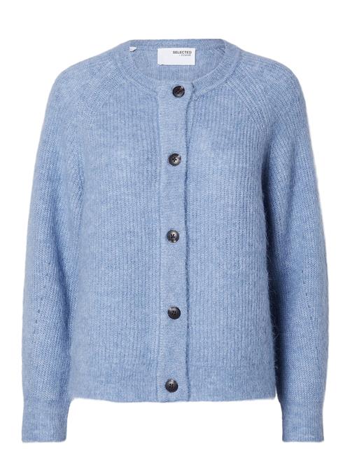 Selected Femme Slflulu Ls Knit Short Cardigan Noos Selected Femme Blue