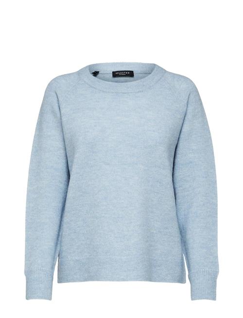 Selected Femme Slflulu Ls Knit O-Neck Noos Selected Femme Blue