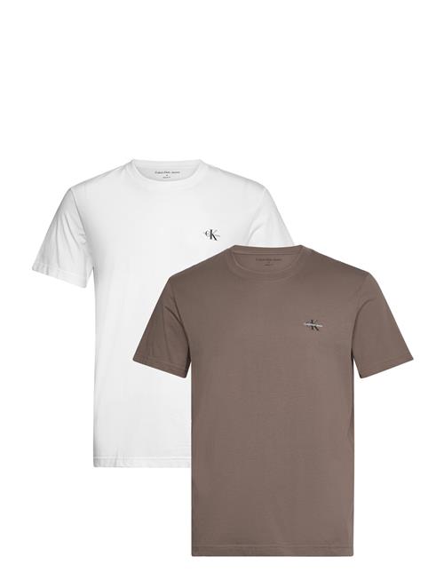 Calvin Klein Jeans 2 Pack Monologo T-Shirt Calvin Klein Jeans Brown