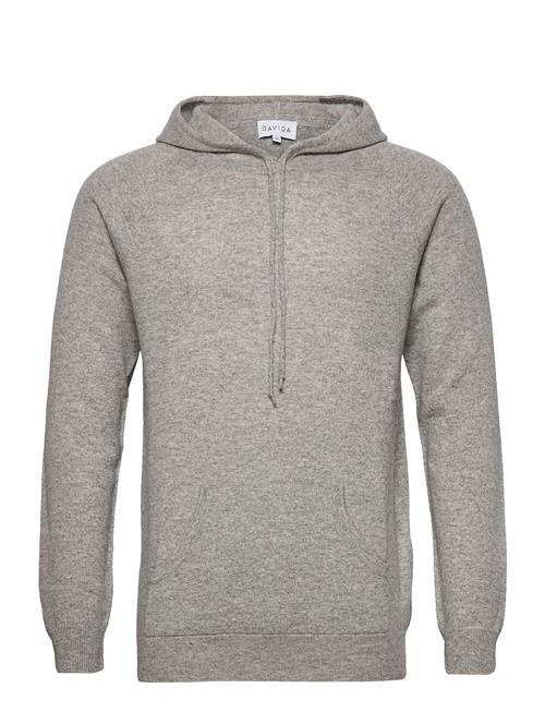 Davida Cashmere Man Front Pocket Hoodie Davida Cashmere Grey