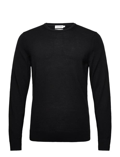 Calvin Klein Superior Wool Crew Neck Sweater Calvin Klein Black