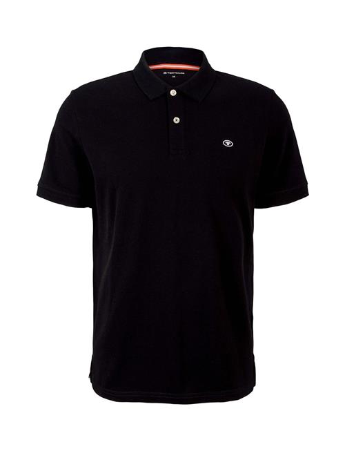 Se Tom Tailor Basic Polo With Contrast Tom Tailor Black ved Booztlet