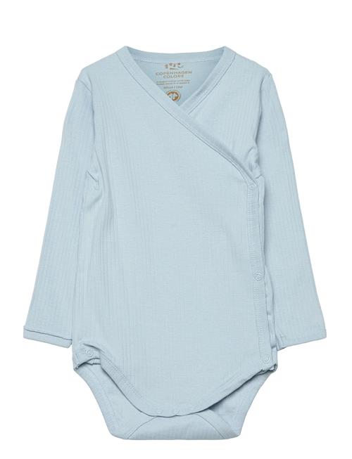 Copenhagen Colors Baby Rib Jersey Body Crossover W. Longsleeve Copenhagen Colors Blue