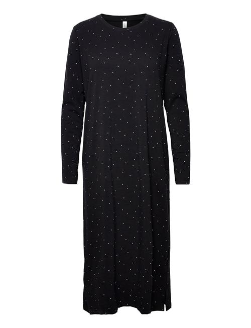 Lindex Ls Nightdress Aop Jersey Lindex Black