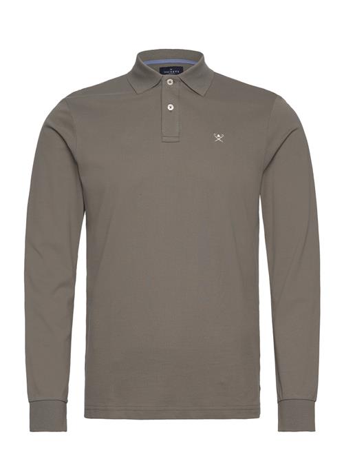 Se Hackett London Slim Fit Logo Ls Hackett London Brown ved Booztlet