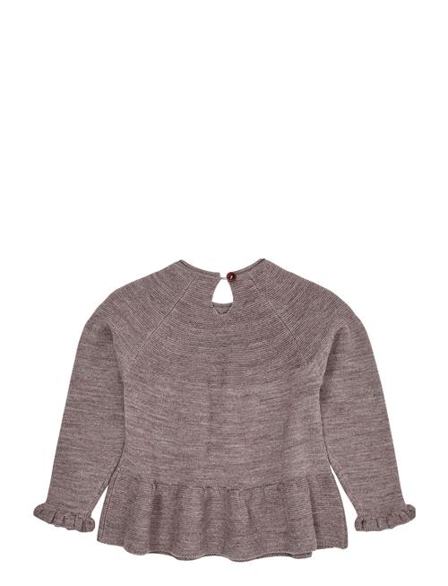 Copenhagen Colors Merino Knit Blouse With Frill Copenhagen Colors Grey