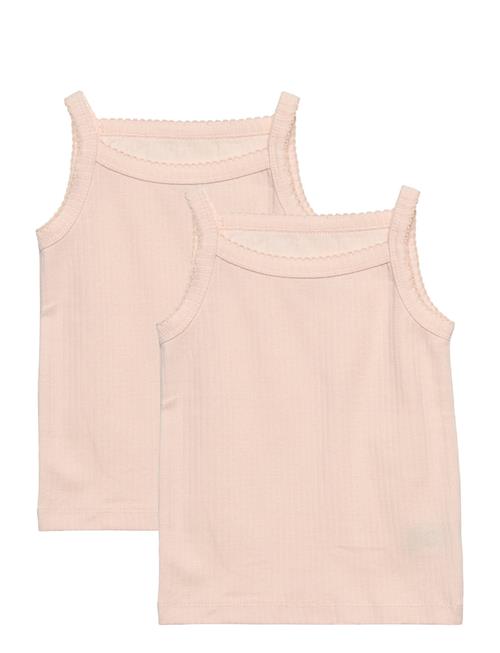 Copenhagen Colors Rib Jersey 2-Pack Strap Tops Copenhagen Colors Pink