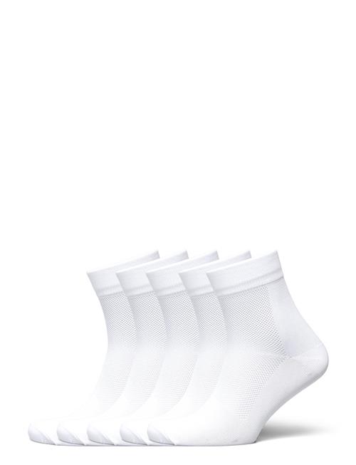 ZEBDIA 5-Pk Basic Running Socks ZEBDIA White