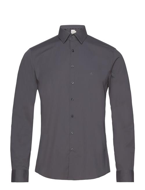 Calvin Klein Poplin Stretch Slim Shirt Calvin Klein Grey