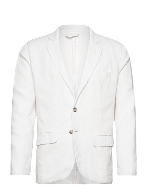 Cotton Linen Blazer Lindbergh White