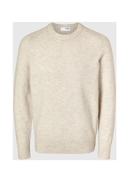 Se Selected Homme Slhrai Ls Knit Crew Neck Noos Selected Homme Cream ved Booztlet