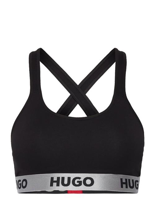 Se Bralette Padded Sporty Logo HUGO Black ved Booztlet