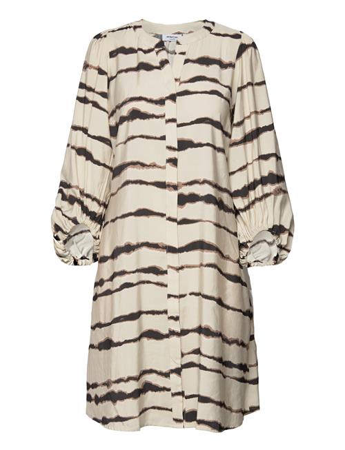 MSCH Copenhagen Mschflorella 3/4 Shirt Dress Aop MSCH Copenhagen Beige