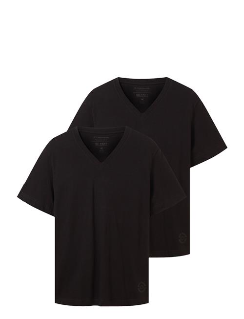 Double Pack V-Neck Tee Tom Tailor Black