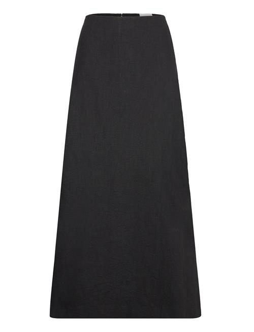 Mango Slit Long Skirt Mango Black