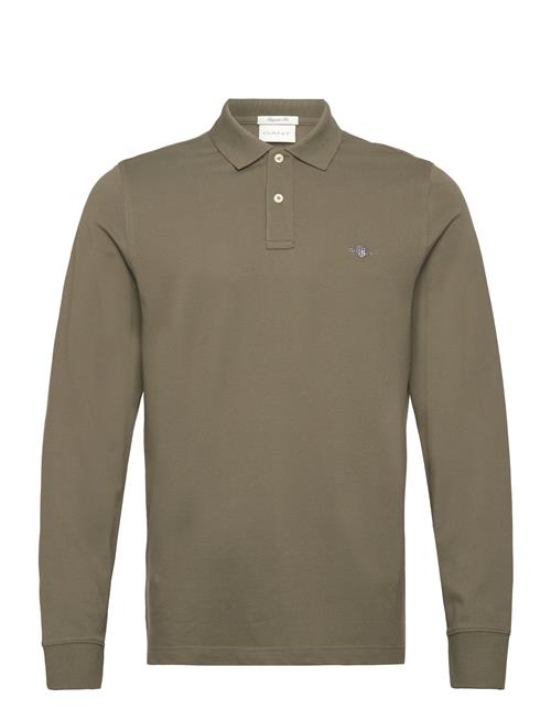 GANT Reg Shield Ls Pique Rugger GANT Khaki