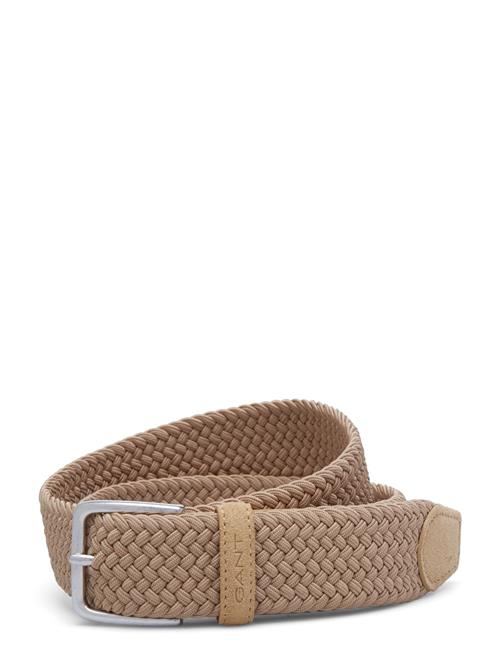 Se GANT Elastic Braided Belt GANT Beige ved Booztlet