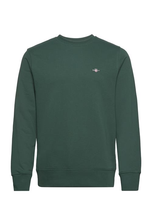 Se GANT Reg Shield C-Neck Sweat GANT Green ved Booztlet