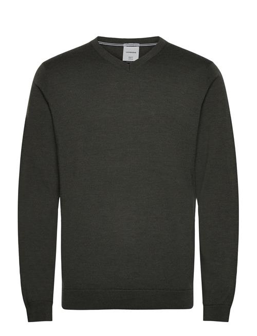 Lindbergh Black 100  Merino V-Neck Knit Lindbergh Black Khaki