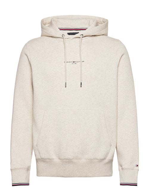 Se Tommy Hilfiger Tommy Logo Tipped Hoody Tommy Hilfiger Beige ved Booztlet