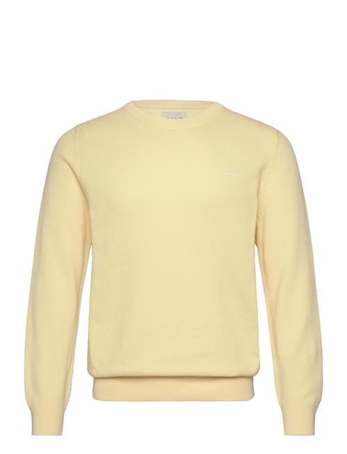 Se GANT Cotton Pique C-Neck GANT Yellow ved Booztlet