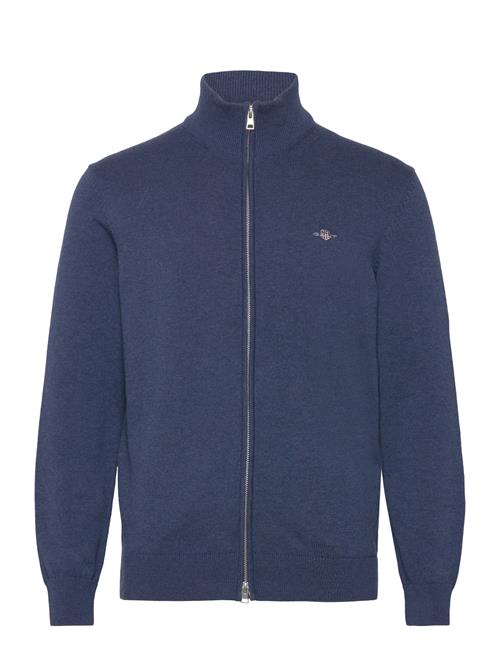 Casual Cotton Zip Cardigan GANT Blue