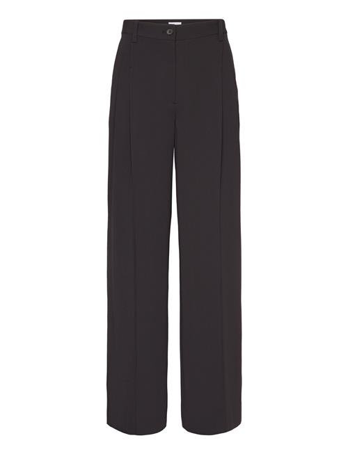 Se Calvin Klein Structure Twill Wide Leg Pant Calvin Klein Black ved Booztlet