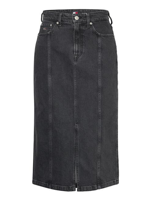 Claire Hgh Midi Skirt Ah7185 Tommy Jeans Black