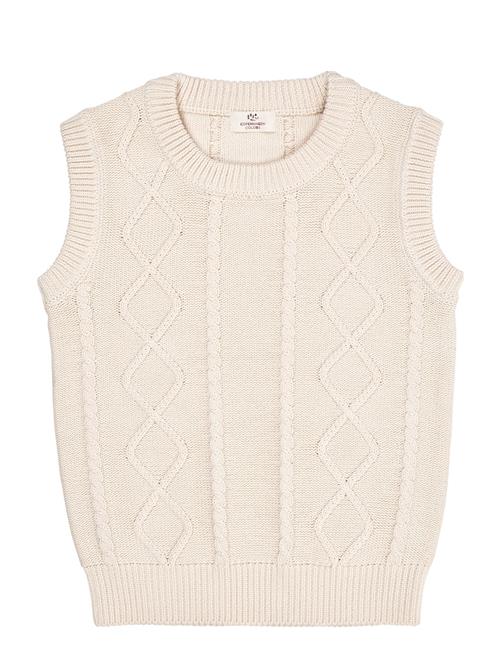 Copenhagen Colors Knitted Cable Vest Copenhagen Colors Cream