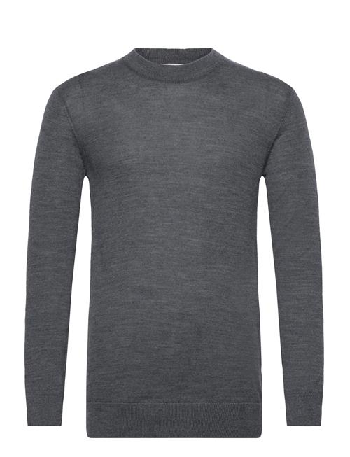 Knowledge Cotton Apparel Regular Merino Knit Crew Neck Knowledge Cotton Apparel Grey