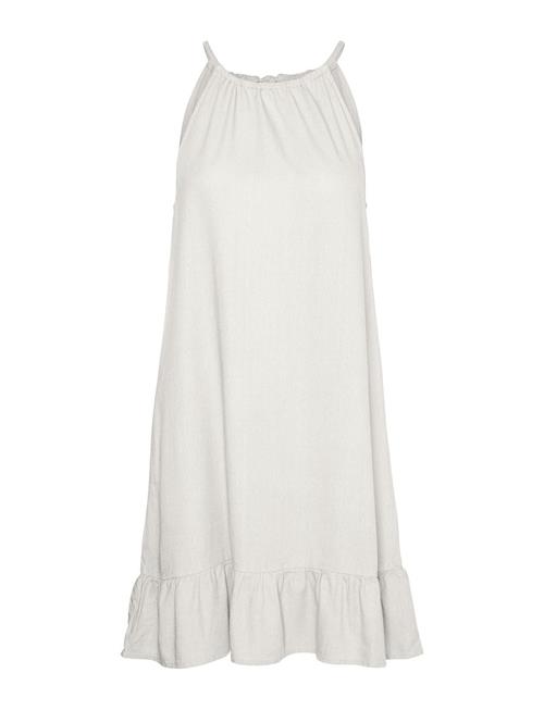 Vero Moda Vmmymilo Short Halter Frill Dress Wvn Ga Vero Moda White