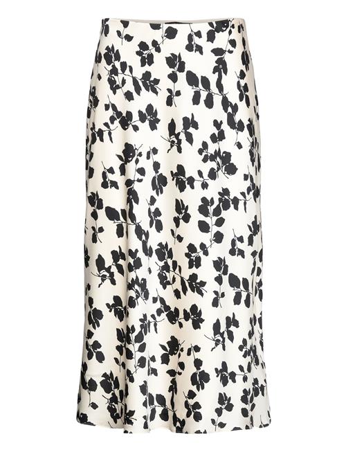 Lauren Ralph Lauren Leaf-Print Charmeuse Midi Skirt Lauren Ralph Lauren Black