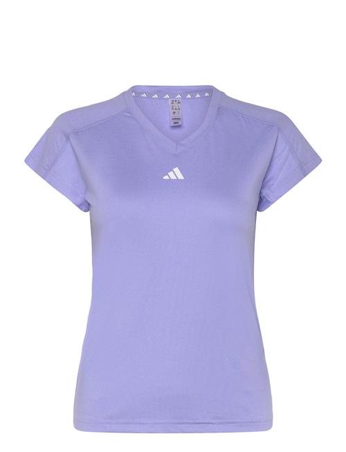 Aeroready Train Essentials Minimal Branding V-Neck T-Shirt Adidas Performance Purple