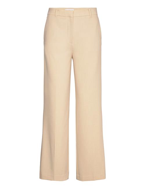 Se Mango Low-Waist Wideleg Trousers Mango Beige ved Booztlet