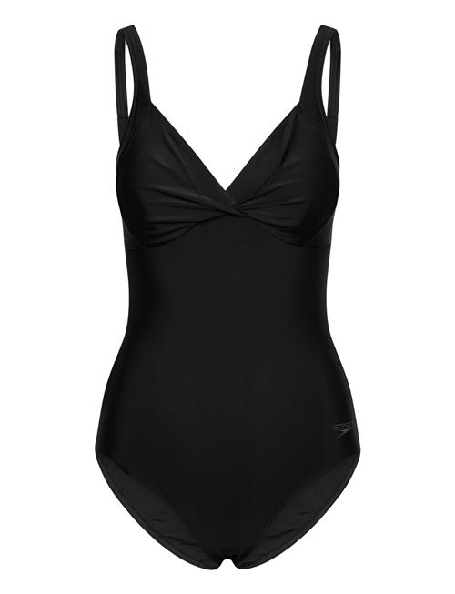 Solid Cross Knot Piece Speedo Black