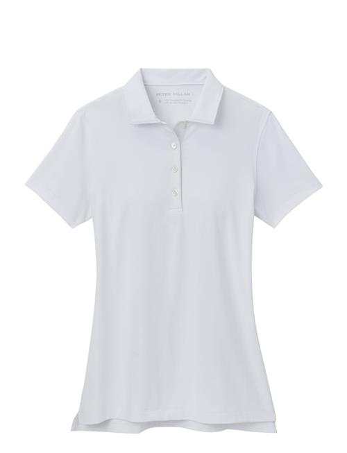 Peter Millar Short Sleeve Button Polo Peter Millar White