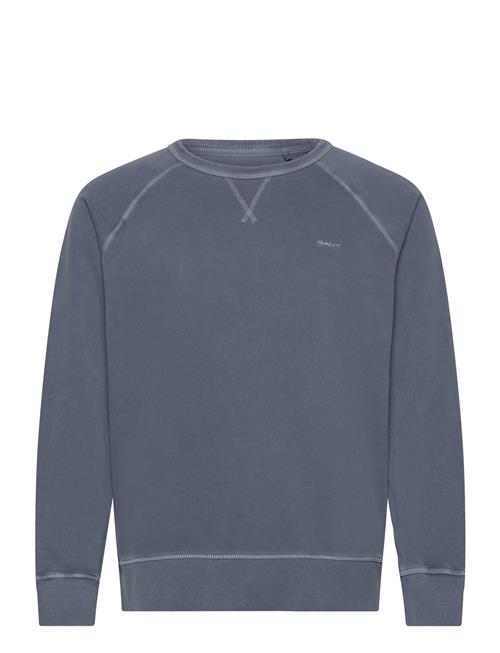 Se GANT Sunfaded C-Neck Sweat GANT Blue ved Booztlet