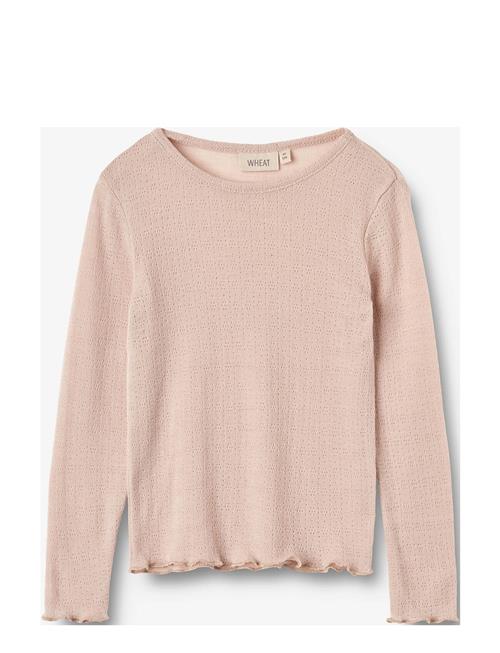 Wheat Wool Silk T-Shirt L/S Alli Wheat Pink