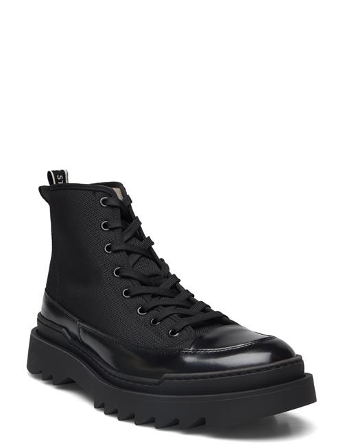 Kamiki High U Textile Black Sneaky Steve Black