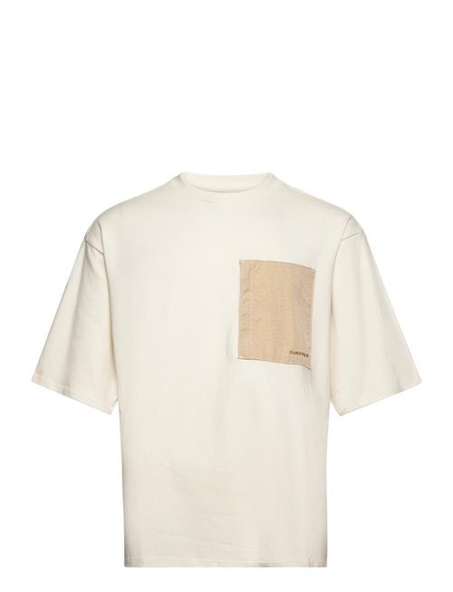 Converse Wordmark Over D Knit Top Tee Converse Cream