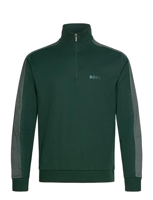 Se BOSS Tracksuit 1/4 Jacket BOSS Green ved Booztlet