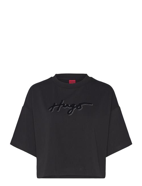 Cropped Tee_9 HUGO Black