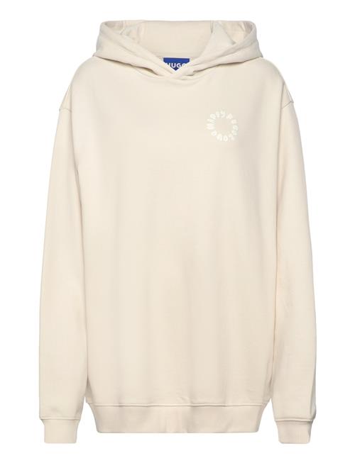 Se HUGO BLUE Over D Hoodie_B_1 HUGO BLUE Cream ved Booztlet